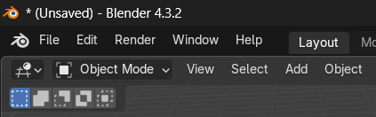 Blender Top Bar highlighting the main menu options (File, Edit, Render) and scene selectors.