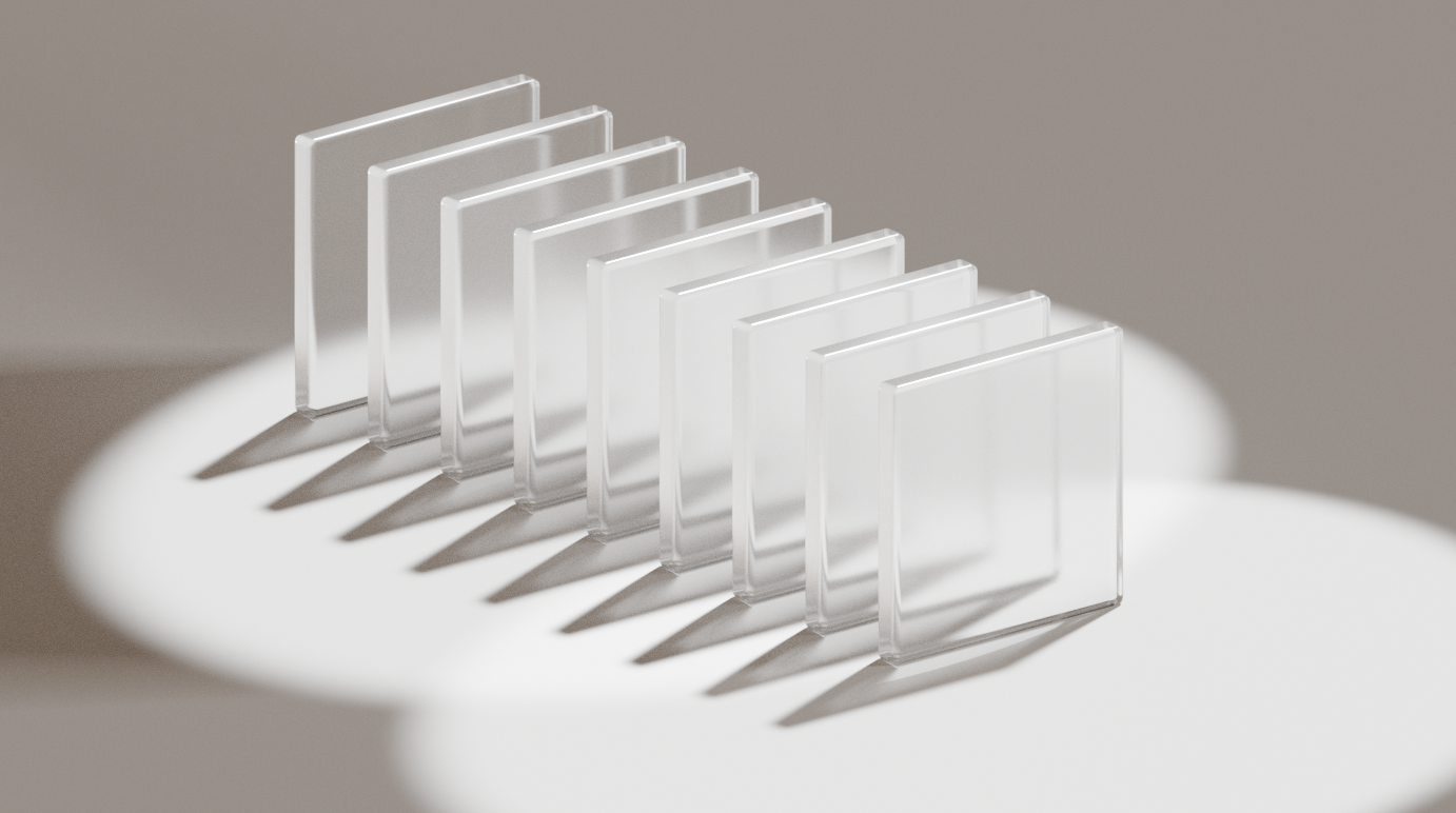 Blender Light Paths Render Showing transparent glass panes being rendered